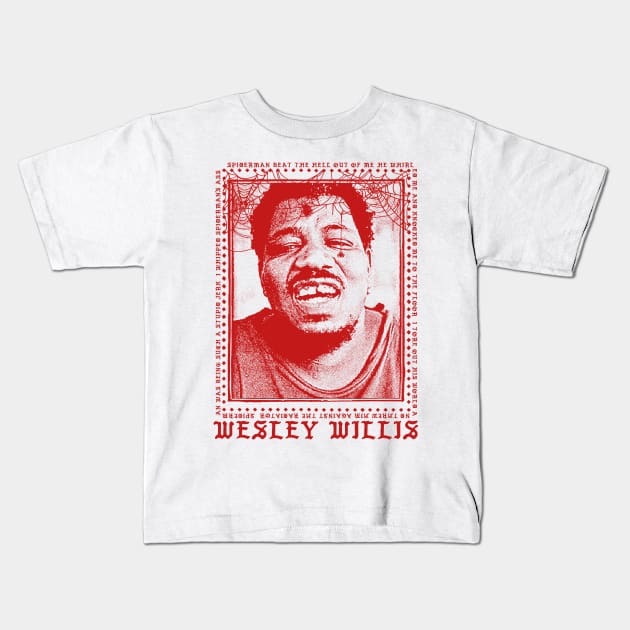 Wesley Willis /// Retro Style Fan Art Design Kids T-Shirt by DankFutura